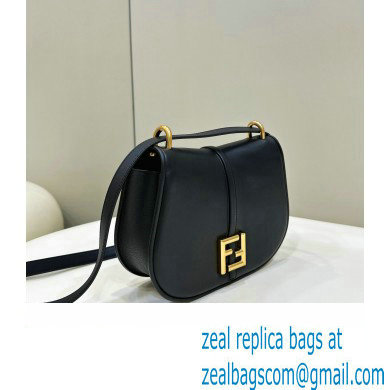 Fendi C Com Medium bag in smooth and full-grain leather Black 2023